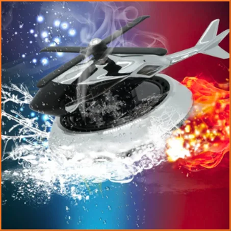 معطر هواء للسيارة بتصميم مروحية مبتكر