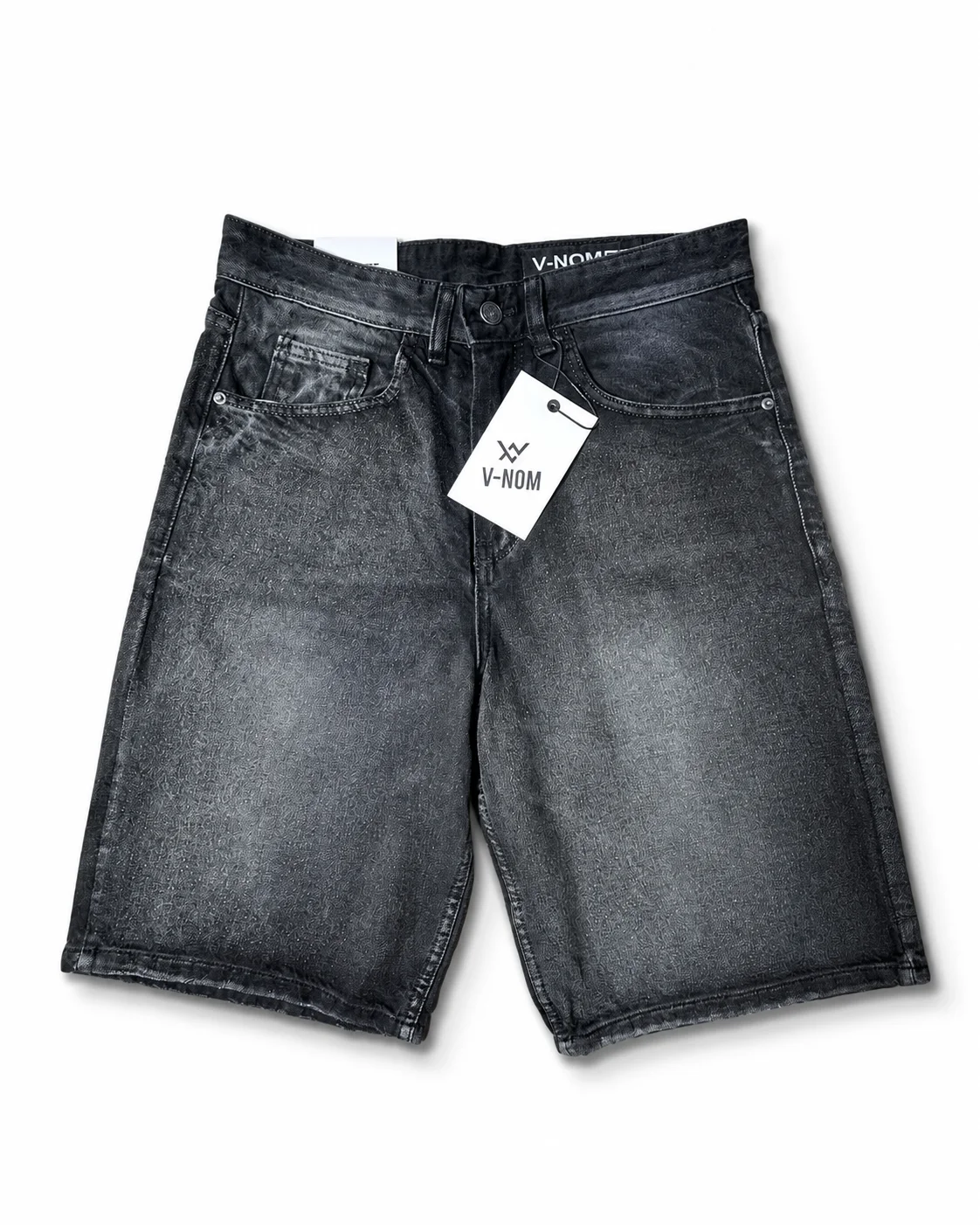 Short denim noir