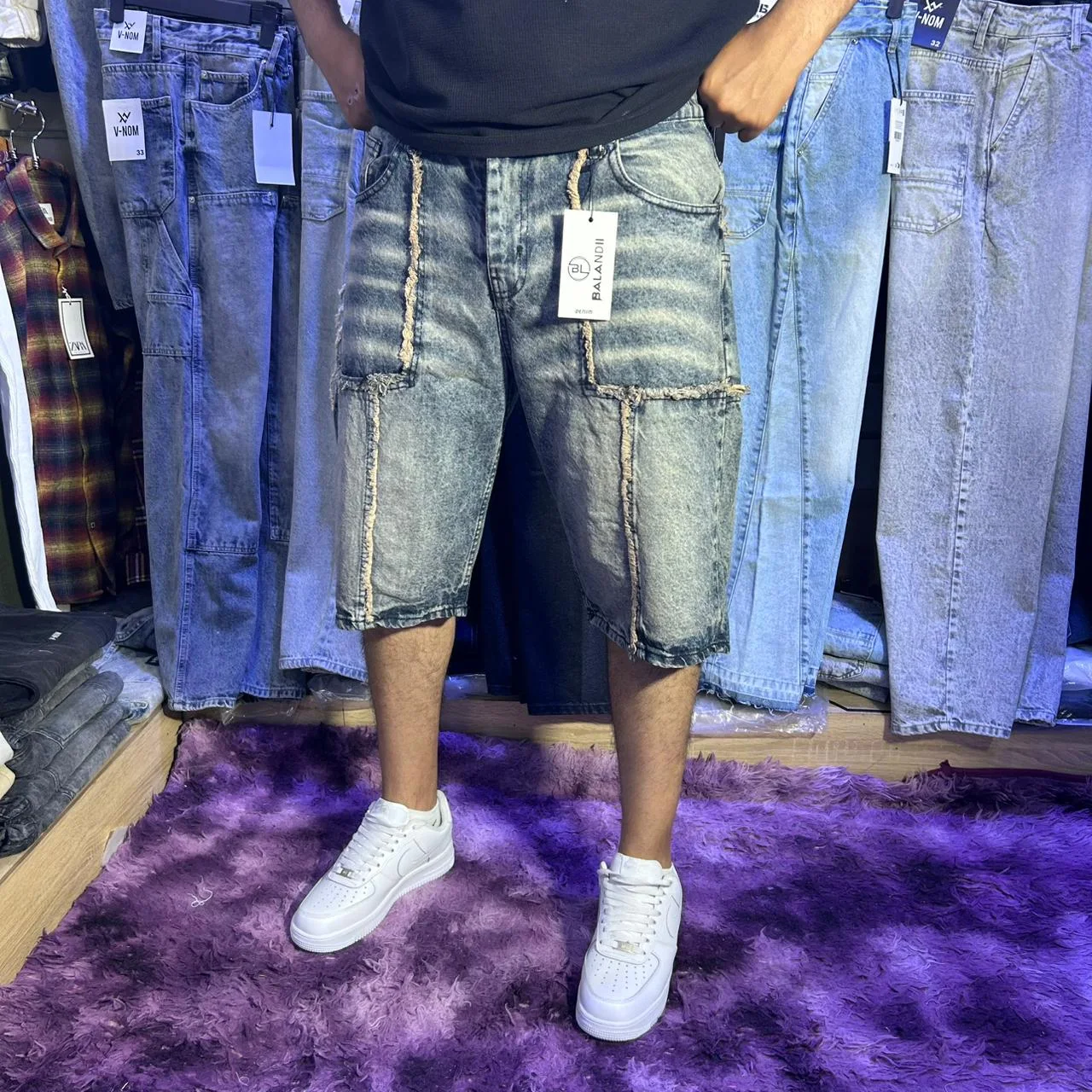 Short Jeans Baggy Premium Patchwork Style
