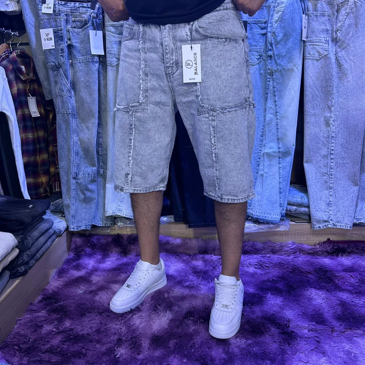 Short Jeans Baggy Patchwork Premium