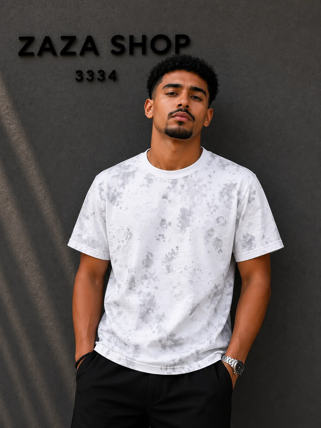 T-shirt Premium Marbré Dark