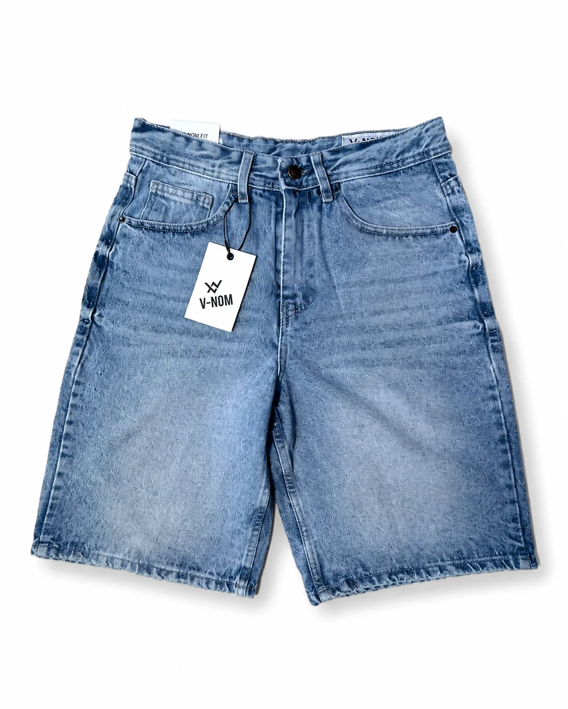 Short denim bleu