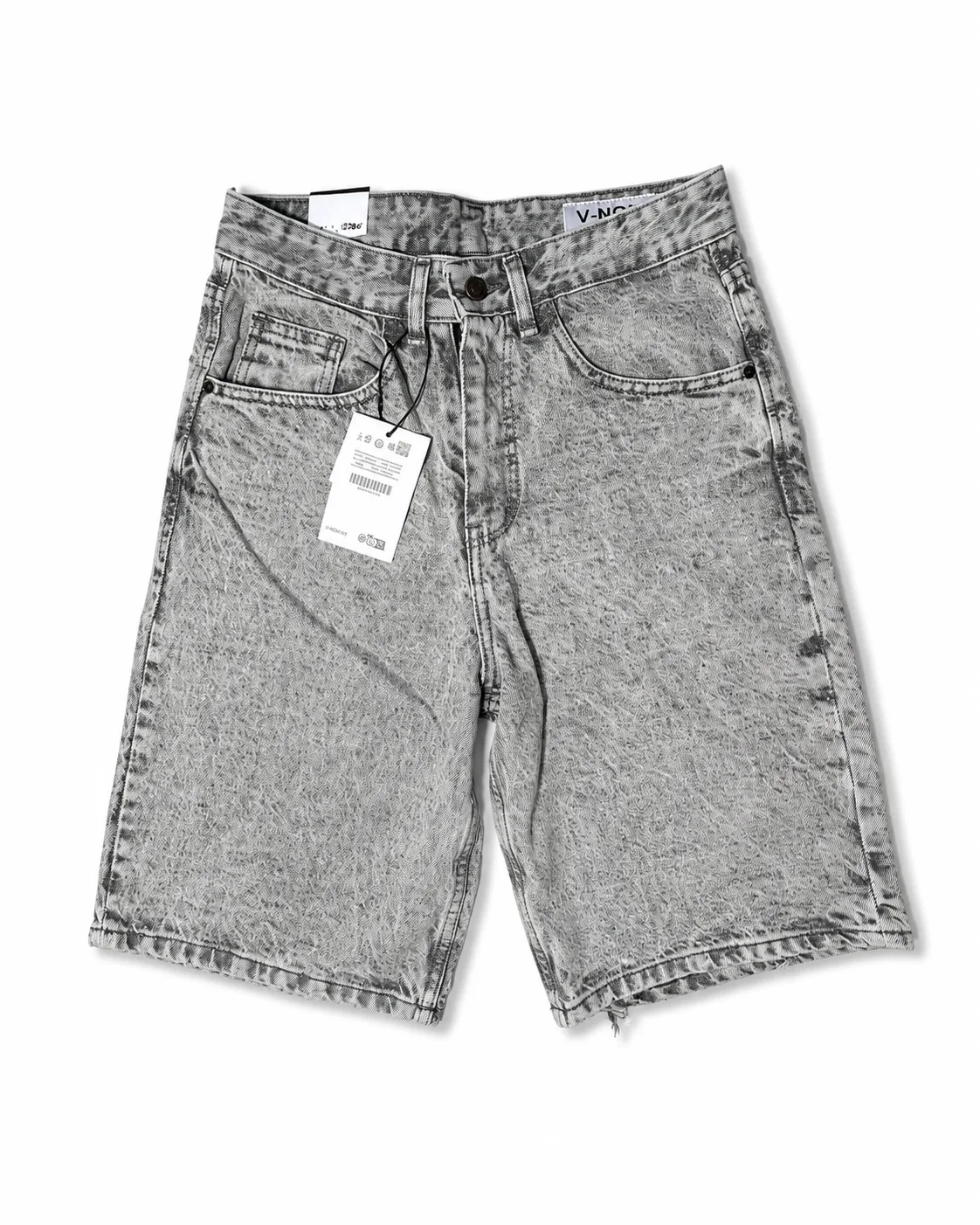 Short denim gris