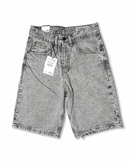 Short denim gris