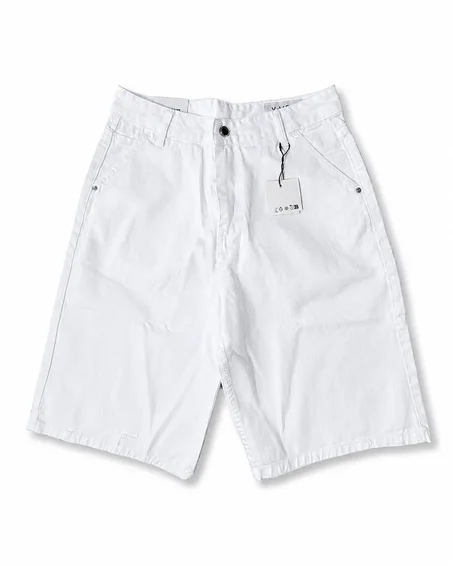 Short denim blanc