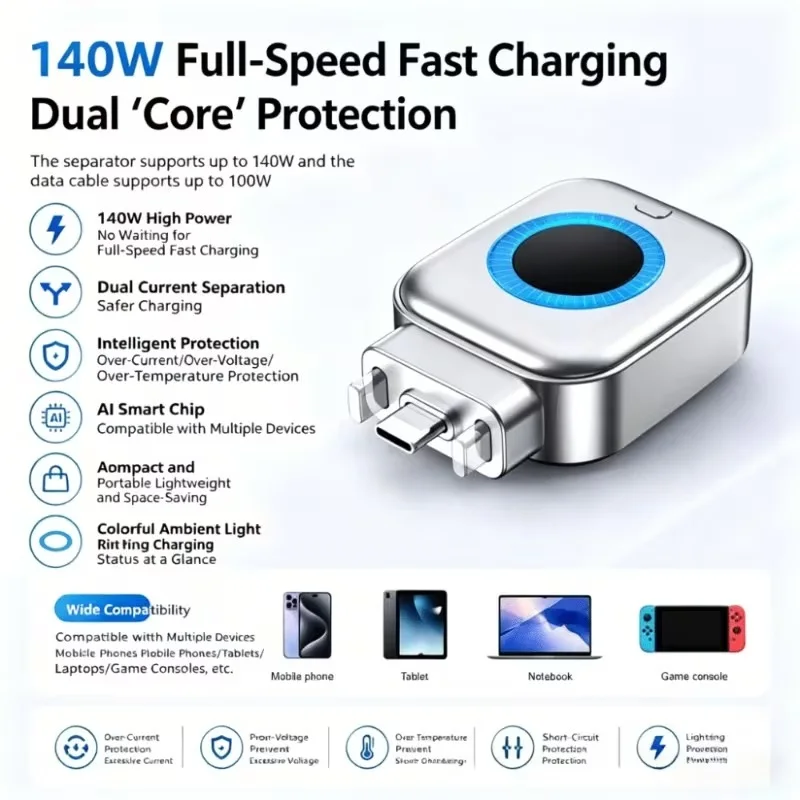 140W Type-C New  Full Charge Separator