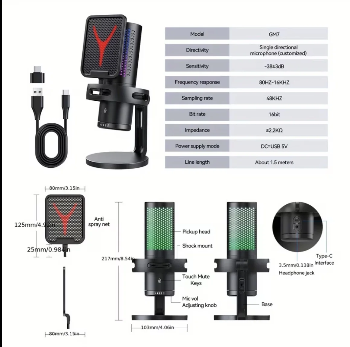 Professional C Type  USB Microphone