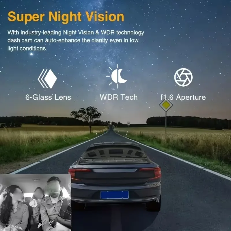 Dual Camera Car Dash Cam 1080P Front & Interior Dash Cams with 8.03Cm IPS Screen