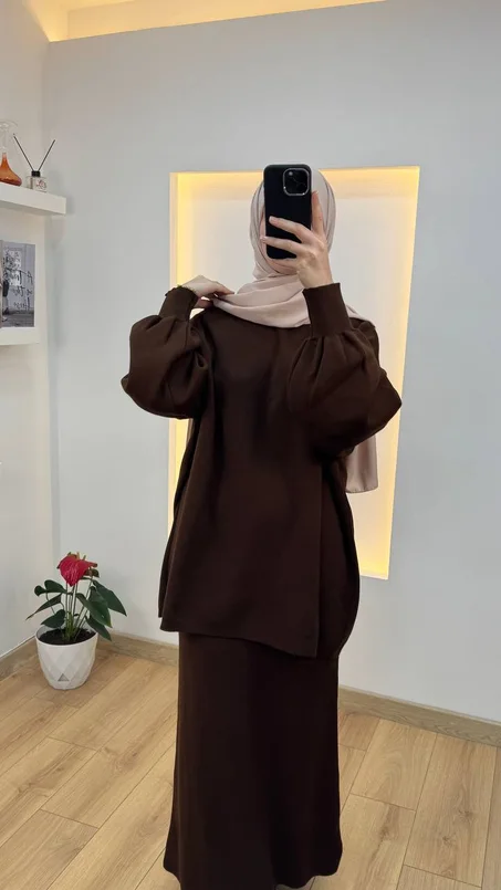 طقم واسع بلمسة ديال الفخامة 🤎