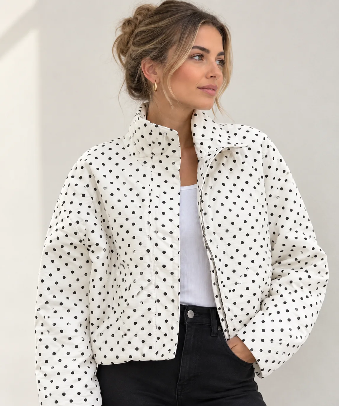 Veste Bomber Luna à Pois