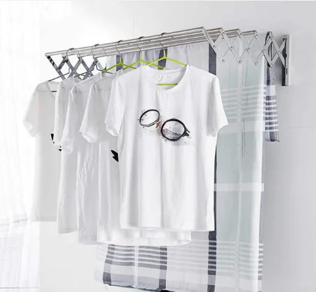 نشار انيق قابل للطي لداخل و خارج البيت بطول   120/100/80/60 سنتمتر مضاد للصدا