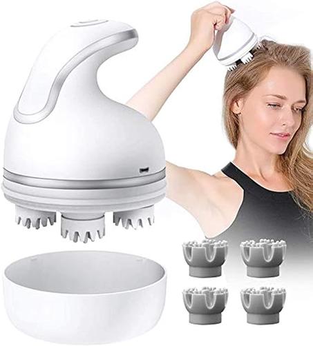 جهاز مساج متعدد الاساليب لل الرأس و فروة - 00-6 كهرباء لاسلكي ابيض