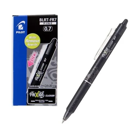 Pilot PACK DE 12 FRIXION NOIR Stylo à bille encre gel CLIK .