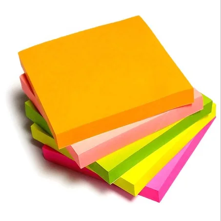 papier autocallants post it 5 couleur fleuriscent tres vifs 400 sheets