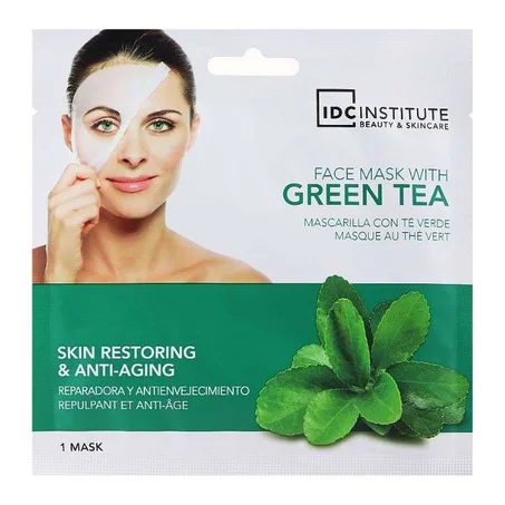 IDC INSTITUTE MASQUE TISSU REPULPANT VISAGE AU THE VERT 1 UNITE REF 5841