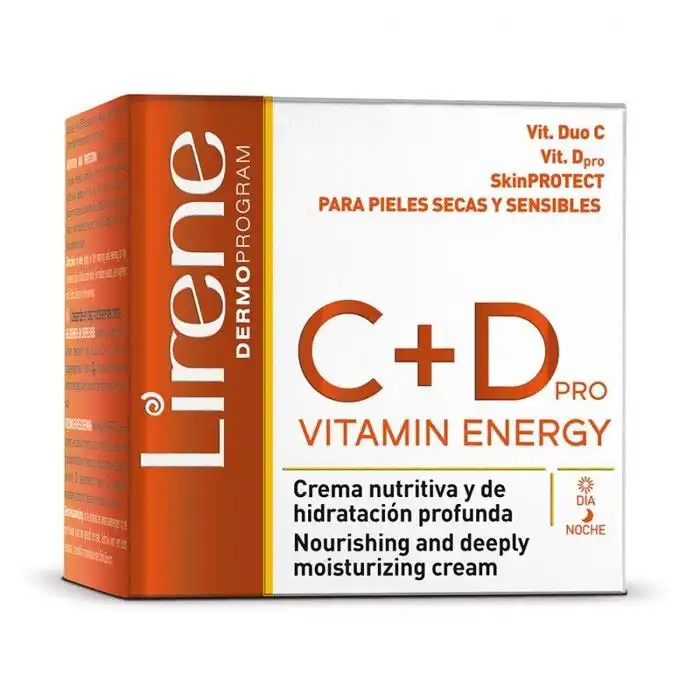 CRÈME VISAGE HYDRATANTE ET NOURRISSANTE VITAMINES C+D 50ML LIRENE