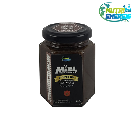 250 g Miel et Propolis 100 % Pure et Naturelle
