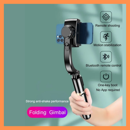 Stabilisateur de téléphone2 en 1 rechargeable inclu baguette selfie tripode