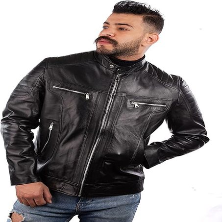 جاكيت سوستة جلد مستورد – نسخة SPREZ الأصلية بخصم 50% والدفع بعد الاستلام