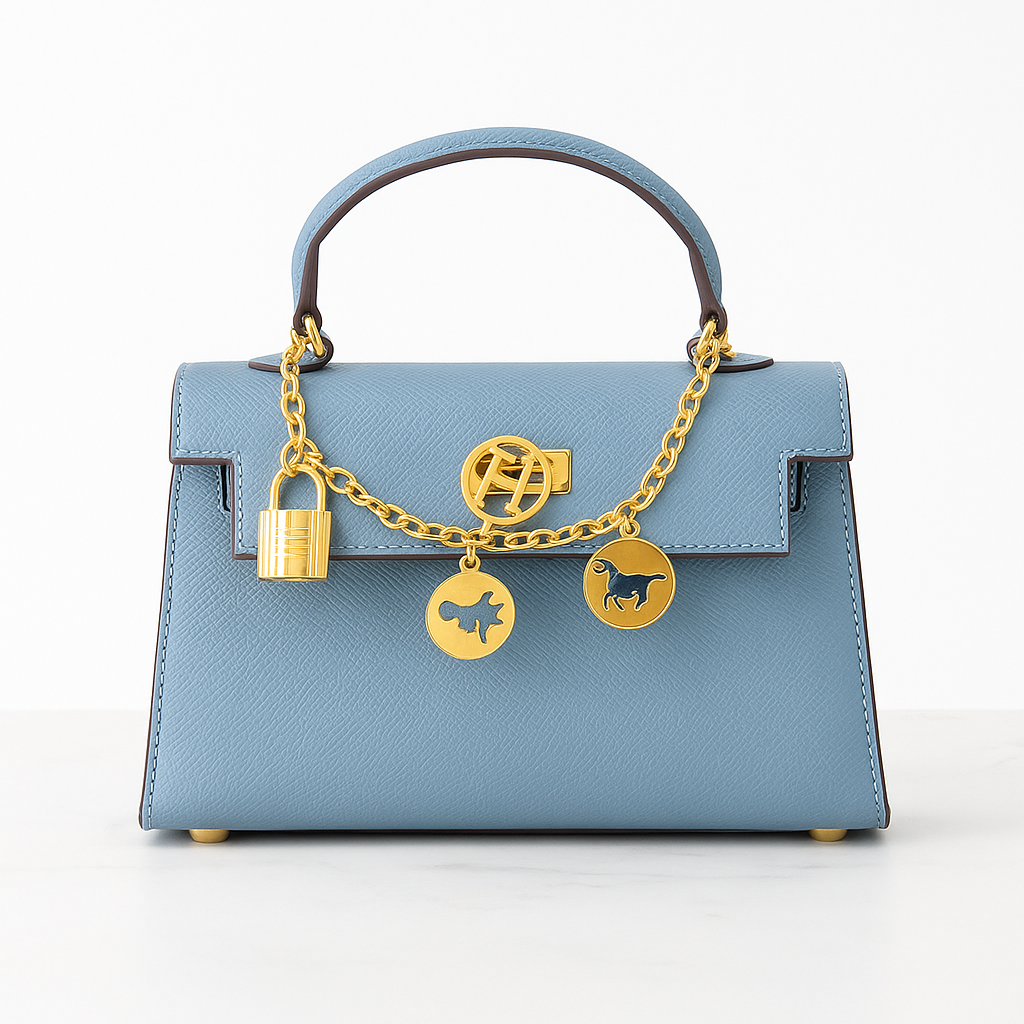 Hermes Kelly Mini — Ivoire & Chaîne Charms Dorés