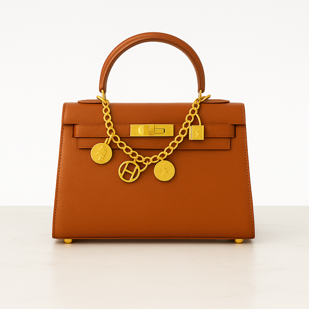 Hermes Kelly Mini — Ivoire & Chaîne Charms Dorés