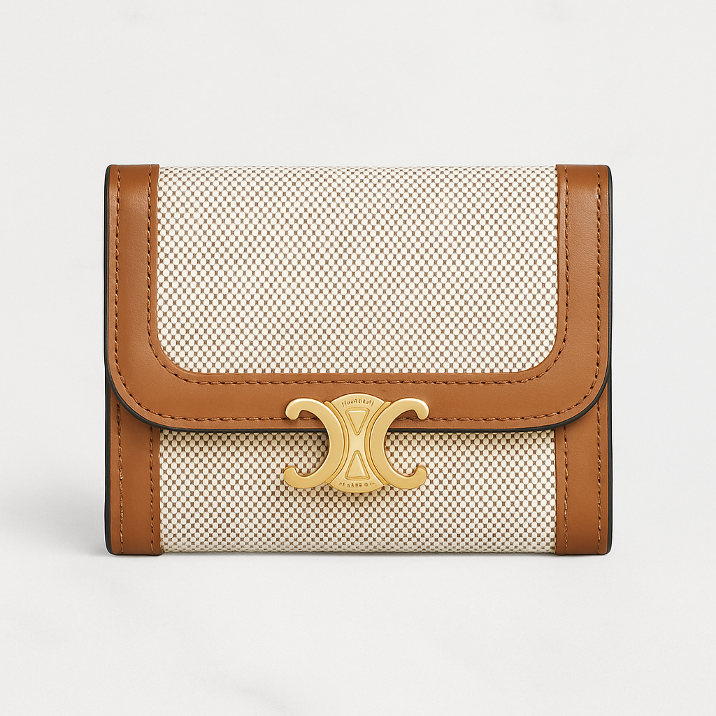 Celine Triomphe Canvas Wallet