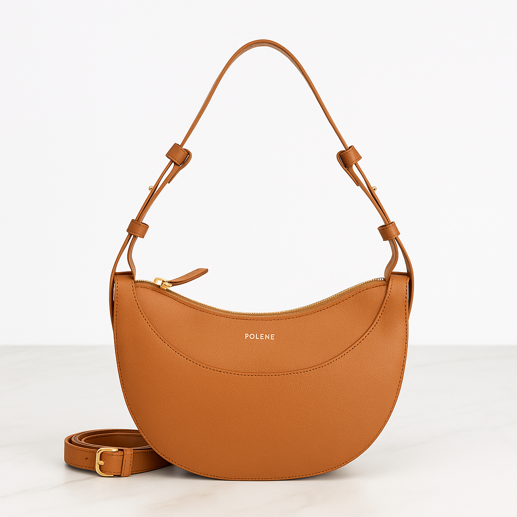 Polène Numéro Dix — Camel Lisse, Double Bandoulière