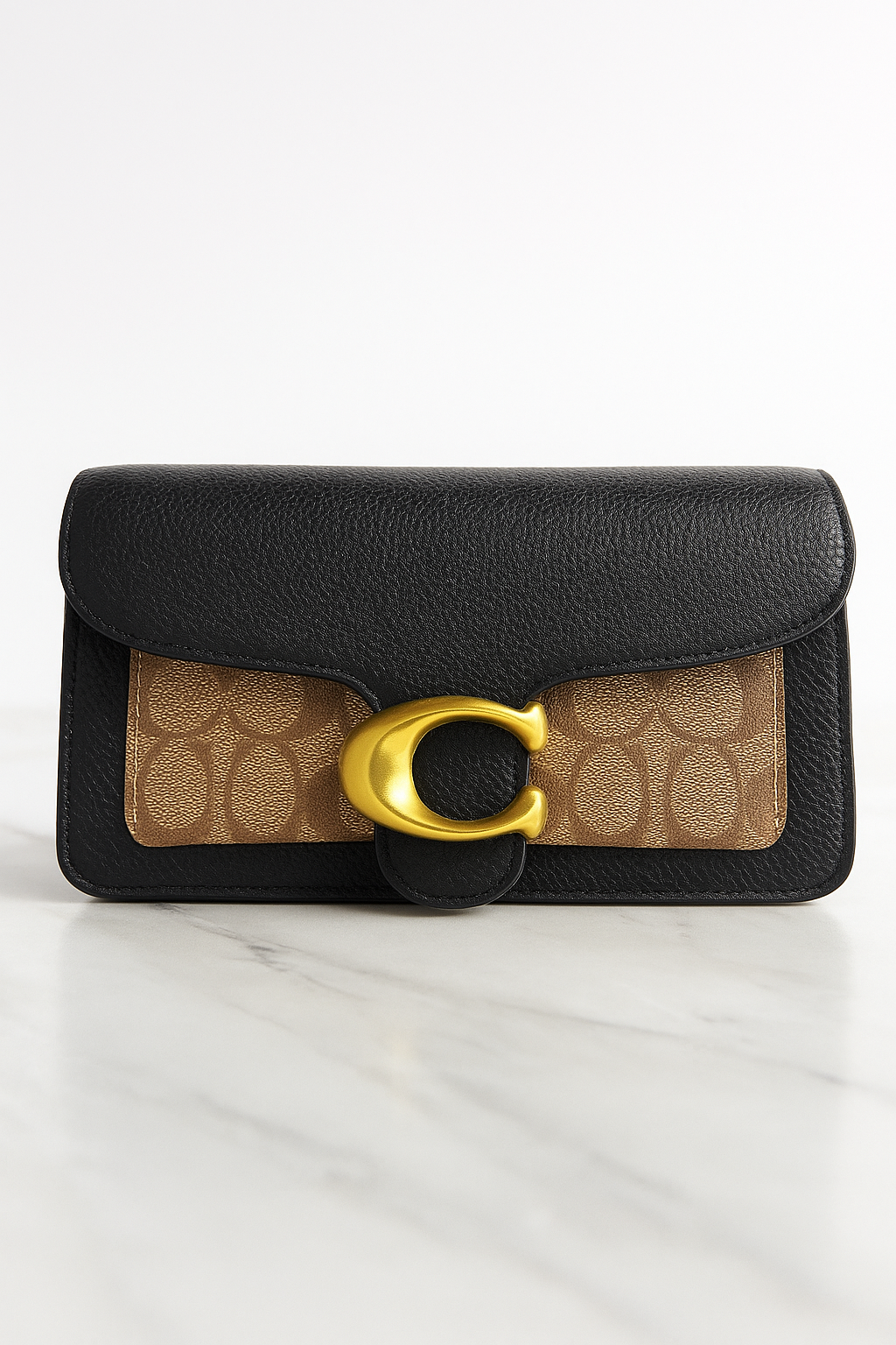 Coach Tabby en Cuir et Toile Signature – Fermoir Doré Iconique