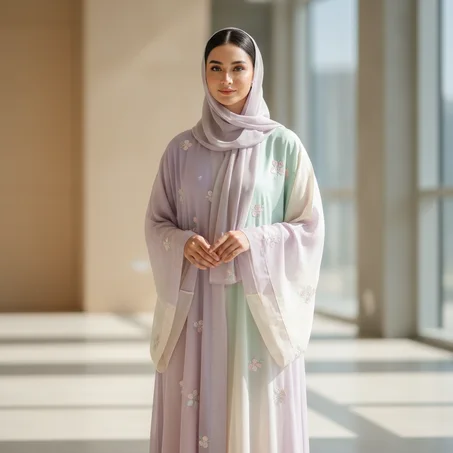 عبايات بألوان هادئة