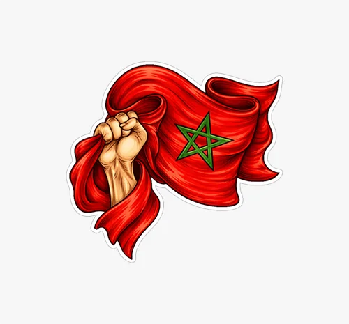 Moroccan Flag Resistance Sticker