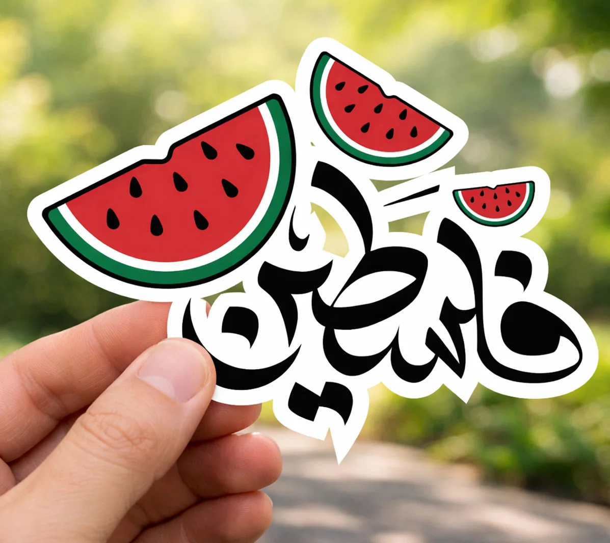 ستيكر فلسطين بخط عربي