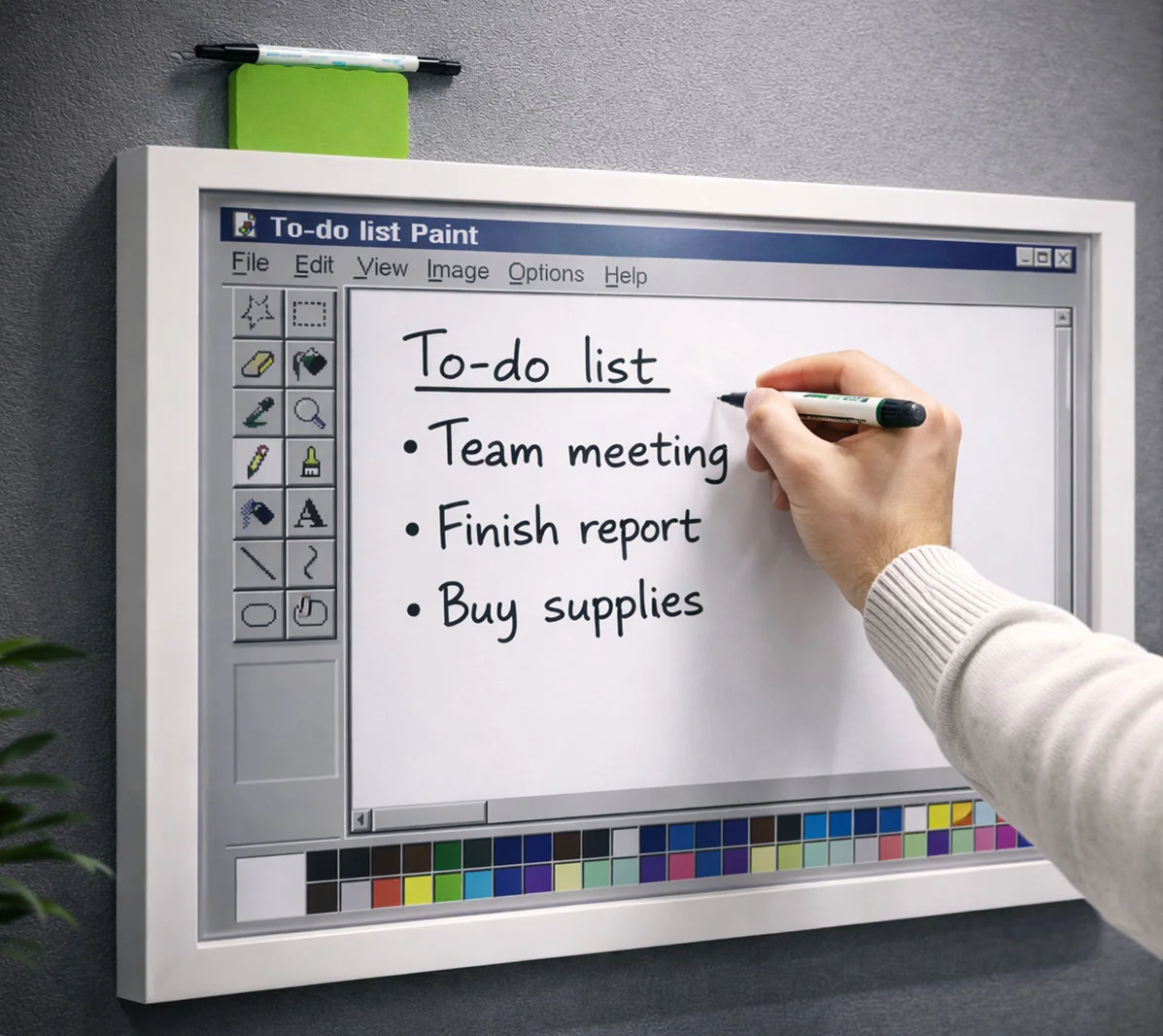 MS Paint Whiteboard – Tableau Créatif d’Organisation