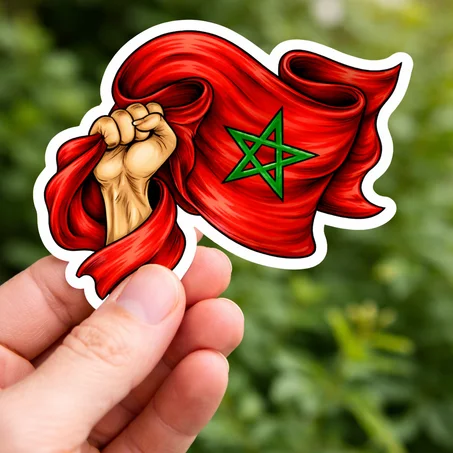 Moroccan Flag Resistance Sticker