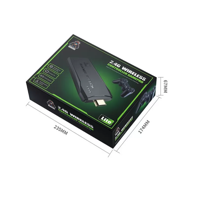 Data Frog Console de Jeu Vidéo avec Manette Sans Fil – 20 000 Jeux Intégrés