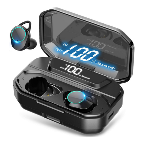 سماعات بلوتوث M10 لاسلكية بتصميم LED، مقاومة للماء بجودة صوت HiFi للألعاب والموسيقى