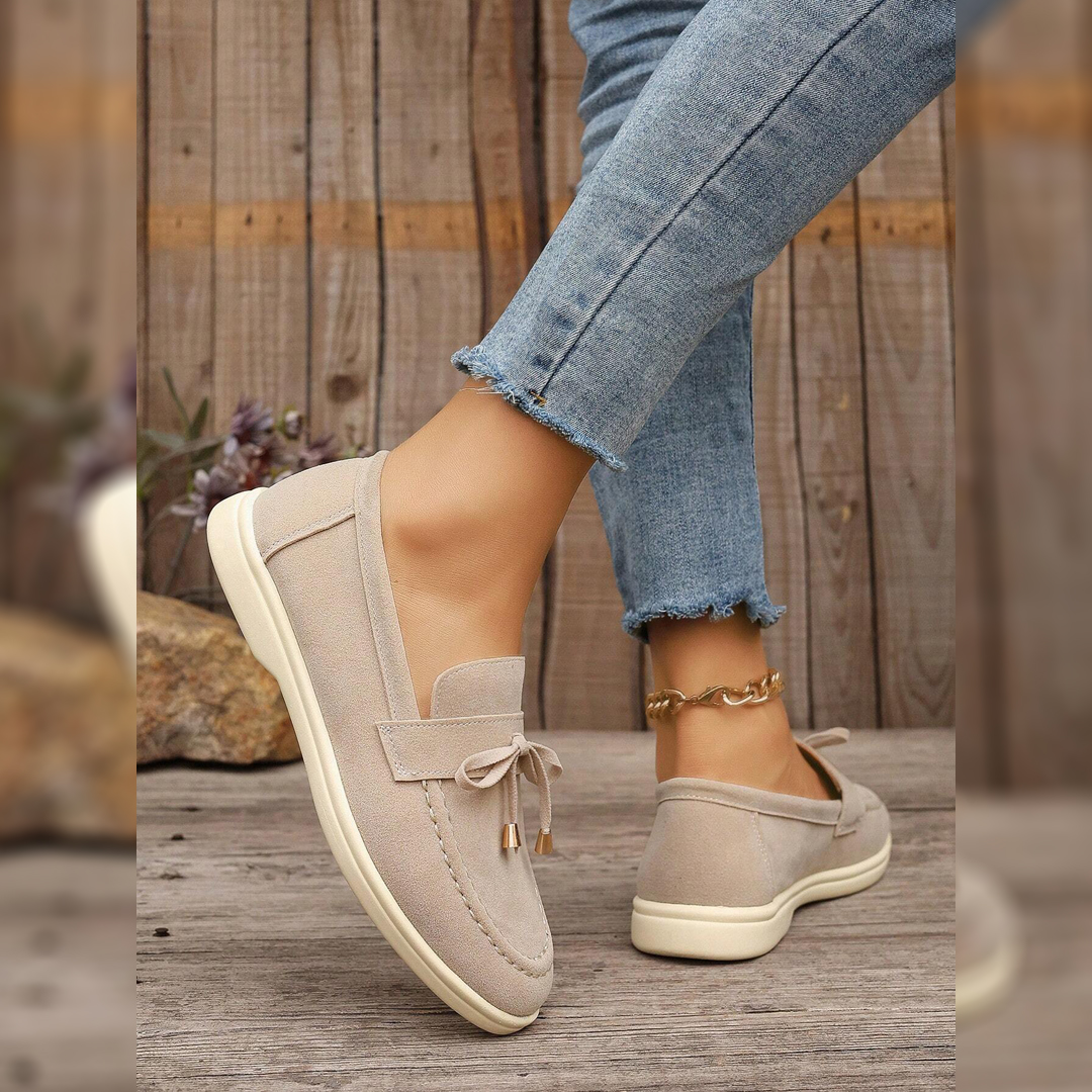 Florence – Mocassins en Daim Véritable, Élégance au Quotidien