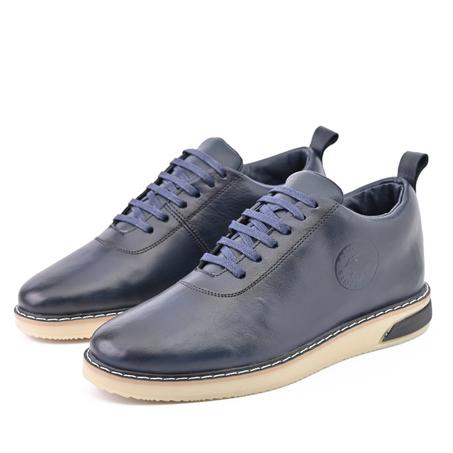 AN007 BLEU CUIR 100%