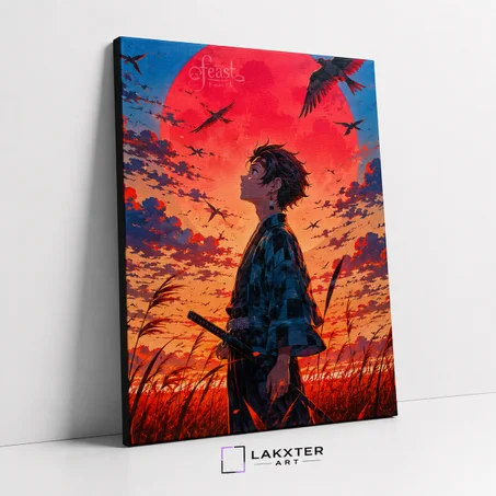 Sunset Samurai – Crimson Sky Edition | Tableau Anime Premium