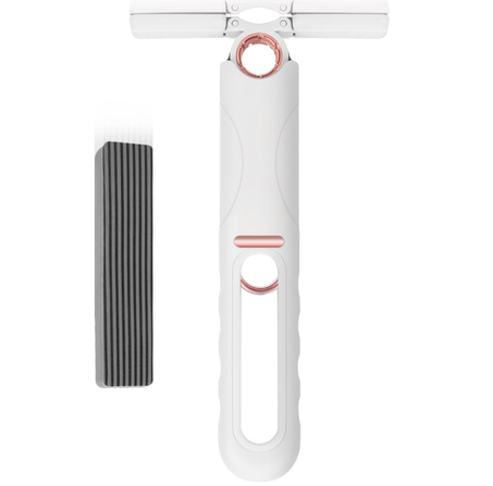 ممسحة المستقبل صغيرة ومحمولة، مثالية لتنظيف سطح المكتب والحمام والمطبخ والسيارة. تصميم عصري مع مكنسة إسفنجية قابلة للغسل بدون يدين. رأس يدور 180° لتنظيف الزوايا الصعبة بكل سهولة.