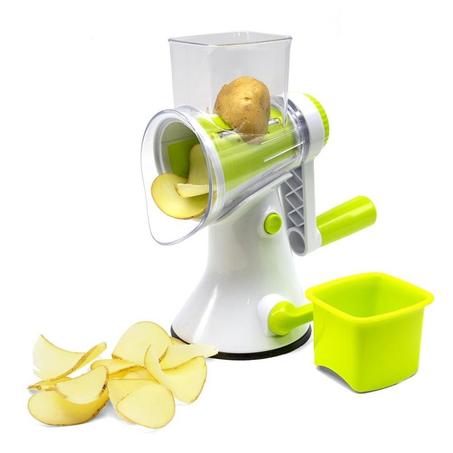 قطاعة خضرة يدوية : مزودة بـ 5 رؤوس دورانية من الفولاذ، تقطع الخضرة بكل سهولة. متعددة الاستعمالات، مثالية لتقطيع السلاطة، الفواكه، والجزر. قطاعة حادة لتوفير الوقت والجهد. الحل الأمثل لمطبخك!