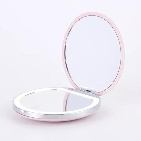 LED Double Sided Pocket Mirror for Makeup
