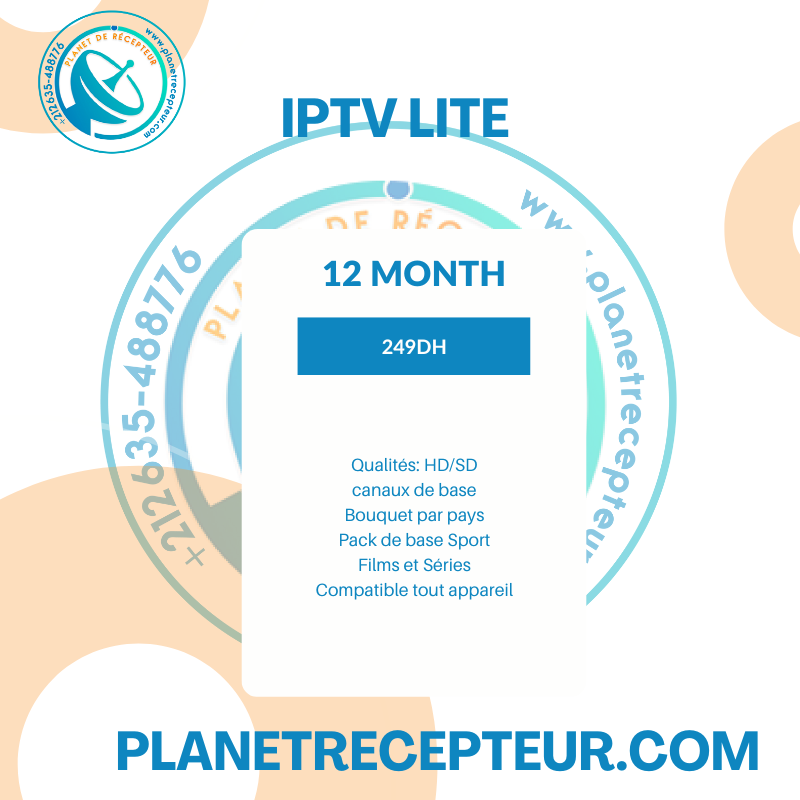 Abonnement IPTV LITE 12 Mois iptv