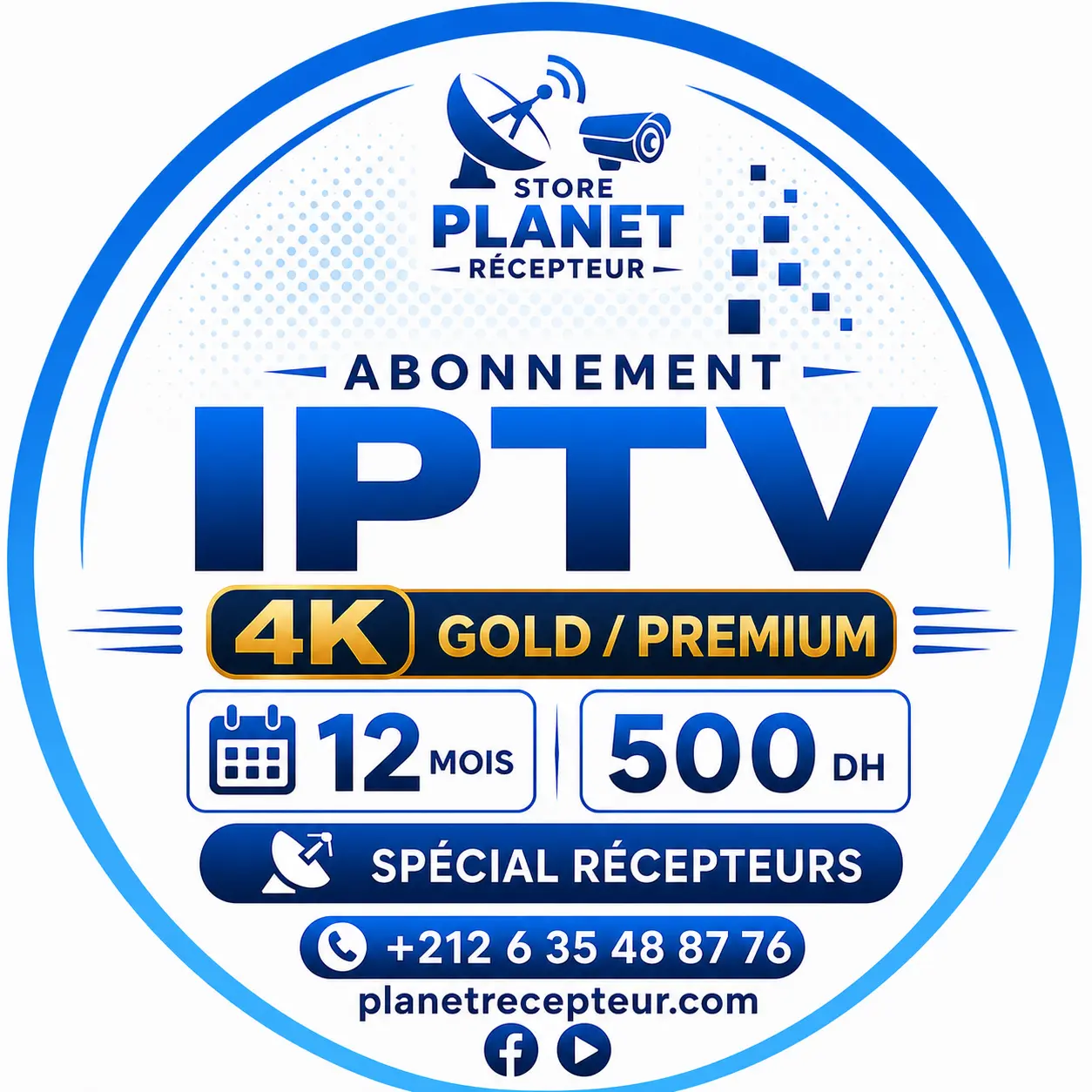 Abonnement IPTV 4K GOLD/PREMIUM  12 Mois