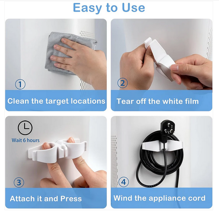 (قطع 5)منظم الأسلاك - يلصق بثبات و سهولة