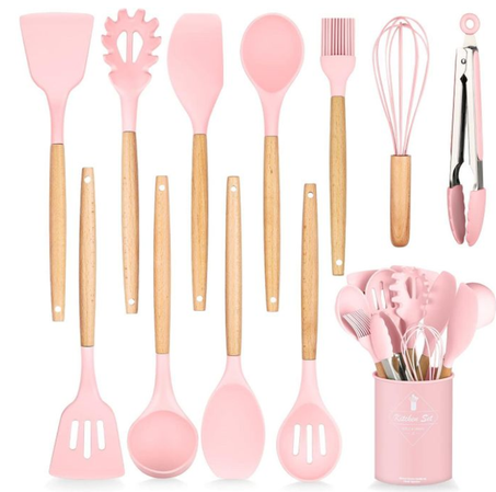 طقم أدوات مطبخ من السيليكون 12 قطعة