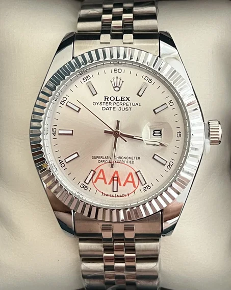 ROLEX  date just tableau blanc + packaging simple