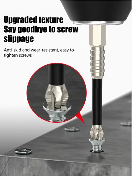 مجموعة رؤوس مفك براغي مغناطيسية عالية K5 PH2 مصنوعة من سبائك الصلب، رؤوس متقاطعة مانعة للانزلاق، رؤوس مفك براغي كهربائية مقاومة للصدمات