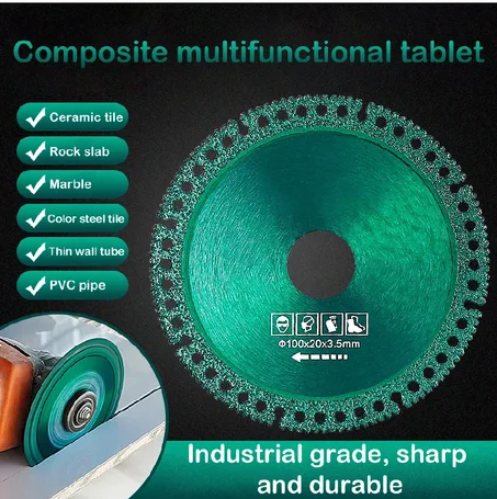 شفرة منشار مربوطة بالماس، شفرة قطع متعددة الأغراض للبلاط/الصفائح الفولاذية الملونة/الرخام