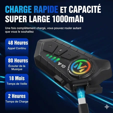 Y10 Haut-parleurs pour casque de moto