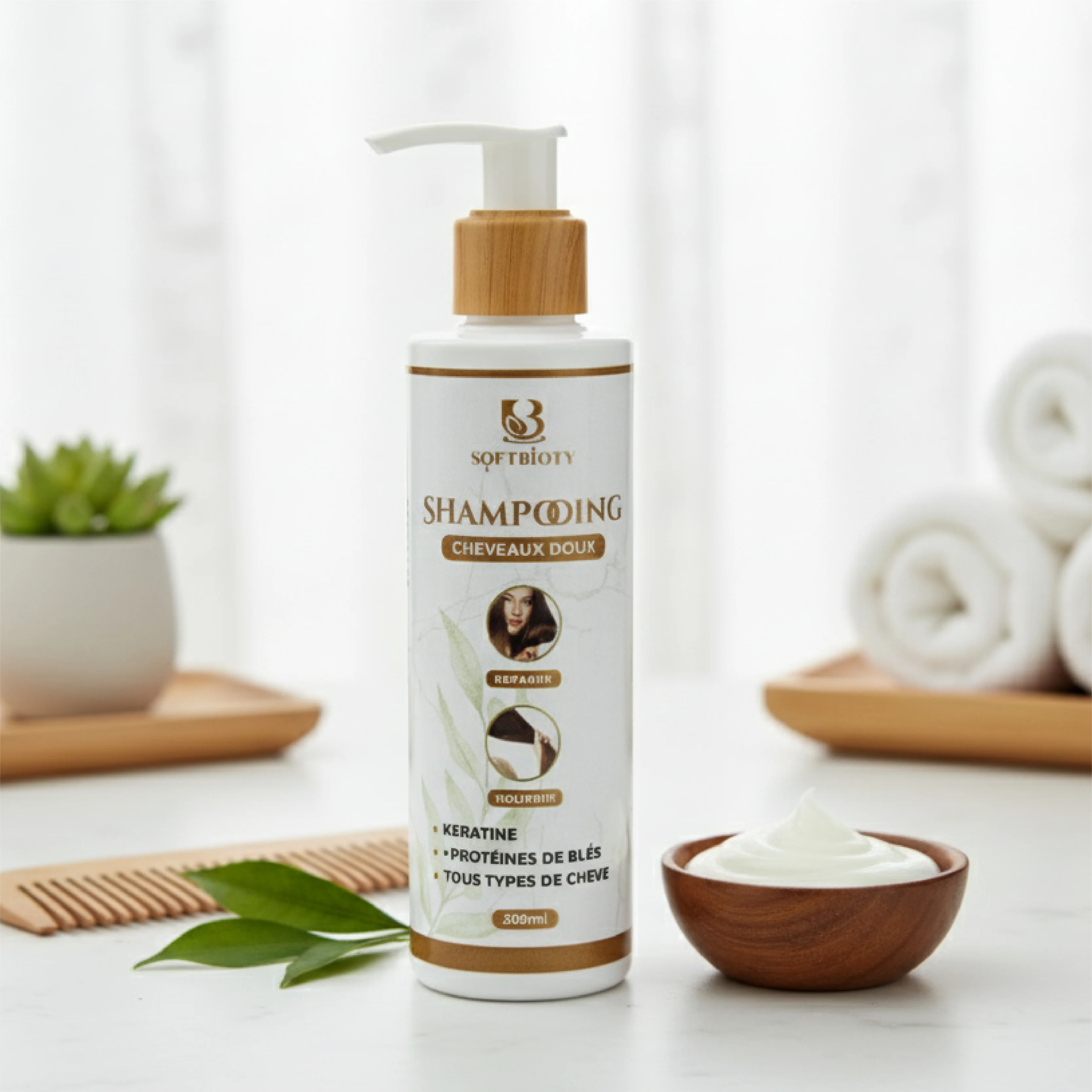 شامبو الشعر الناعم بالكيراتين والبروتين